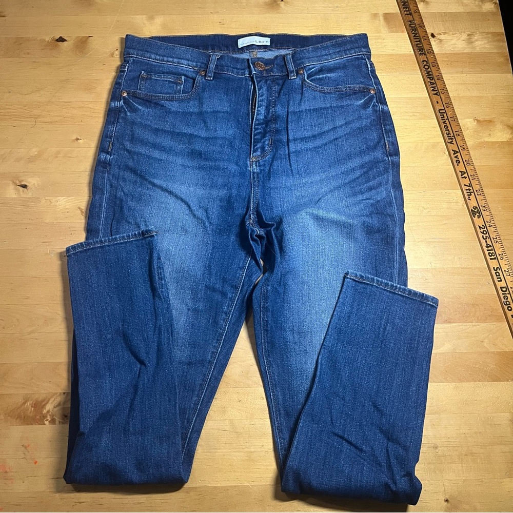 LOFT Women’s Deep Blue Straight Jeans